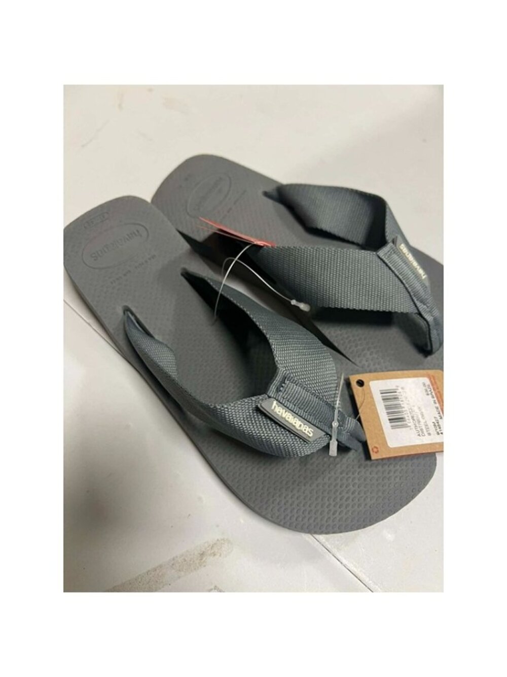 Havaianas Men's Unisex Urban Basic Flip Flops Steel Grey 9 - Picture 2 of 5